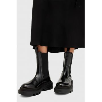 Ghete Chelsea de piele cu aspect masiv
