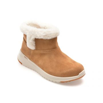 Ghete casual SKECHERS maro, 144775, din piele intoarsa