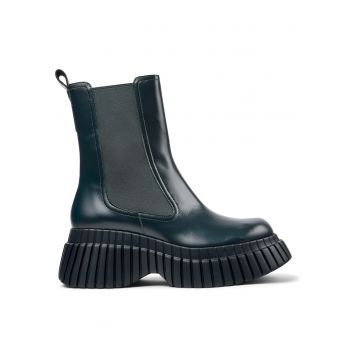 Ghete Chelsea de piele cu talpa masiva BCN 1449