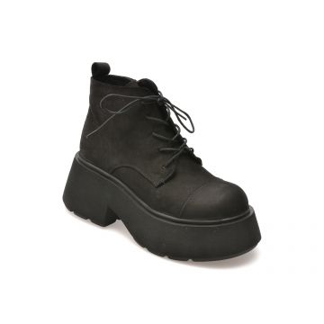 Ghete casual GRYXX negre, 3773840, din piele intoarsa