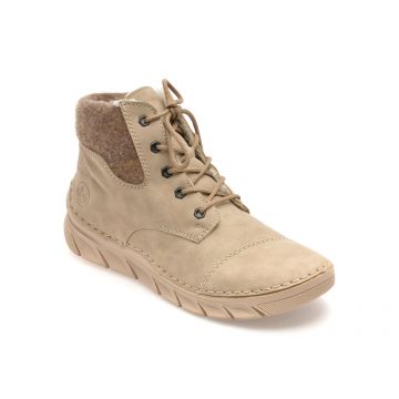Ghete casual RIEKER bej, 55000, din piele ecologica
