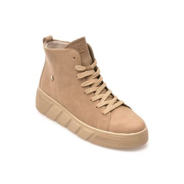 Ghete casual RIEKER maro, W0561, din nabuc