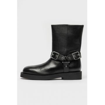 Ghete din piele Keira - Negru stins