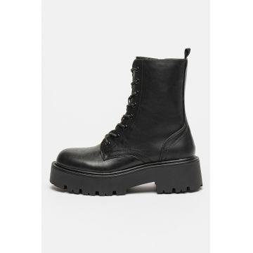 Bocanci din piele ecologica Chase - Negru