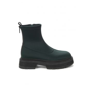 Ghete textile cu fermoar - Verde inchis