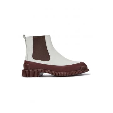 Ghete Chelsea din piele cu insertii din material textil Pix