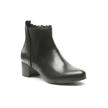 Botine dama -  301235408 - Piele naturala - Negru
