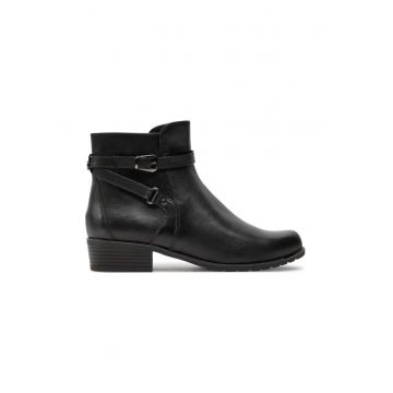 Botine 9-25308-43 Negru -  Piele lacuita