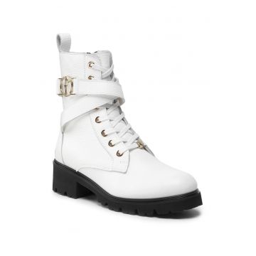 Ghete dama -  301217596 - Piele naturala - Alb