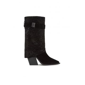 Ghete dama -  303084691 - Negru - Piele intoarsa