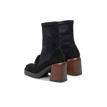 Ghete dama -  303205706 - Negru - Piele naturala/Piele intoarsa