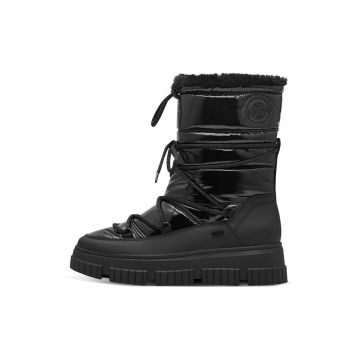 Cizme de piele ecologica cu snur de ajustare