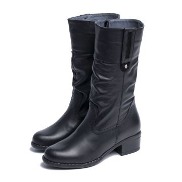 Cizme lungi piele 1389 Negru