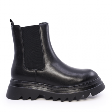 Ghete chelsea femei Benvenuti negre din piele  1208DG24185N