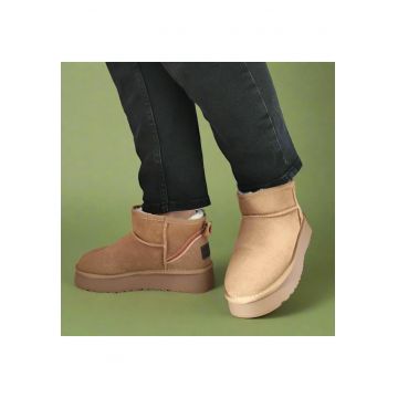 Ghete Casual Dama  450011B 04-I Camel Velur - Camel