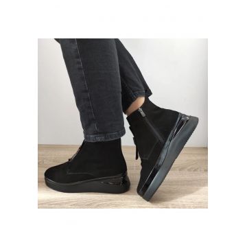 Ghete Casual Dama  934410 Negre Velur - Negru