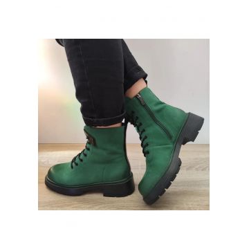 Ghete Casual Dama  50036B 06-N Verde Nubuck - Verde