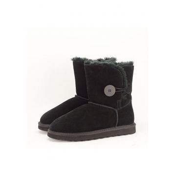 Cizme copii din piele naturala negre Beth 132 9267