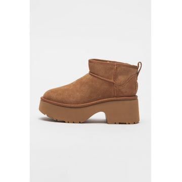 Ghete din piele intoarsa Classic Ultra - Maro camel