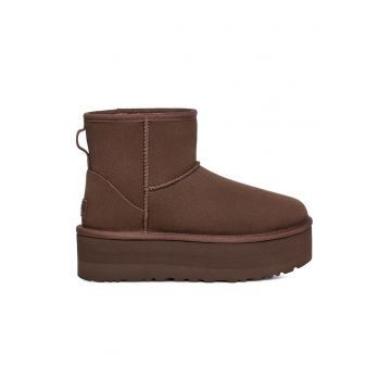 Ghete flatform rezistente la apa din piele intoarsa Classic Mini