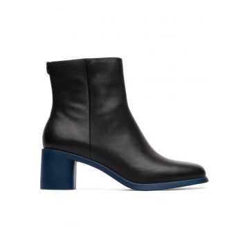 Botine de piele cu toc masiv Meda 835