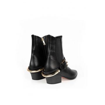 Botine Western din piele -