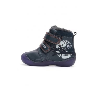 Ghete - baieti - din piele -  imblanite - W015-42249B
