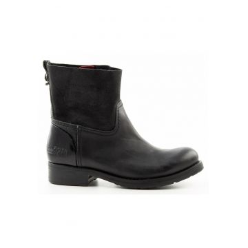 Ghete biker din piele si piele intoarsa -