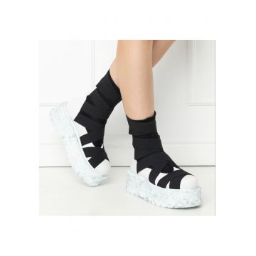 Ghete cu platforma  - Uddy Summer - White - marimea