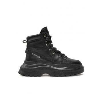 Ghete dama  304245336 - Piele naturala - Negru