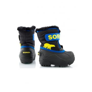 Ghete de iarna  model Snow Commander - negru - marimea 22 EU - cu prindere tip velcro