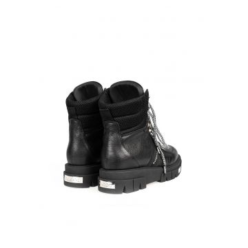 Ghete de piele cu siret -