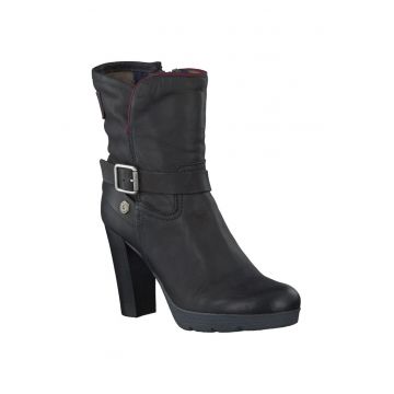 Ghete din piele Clarisa cu toc masiv