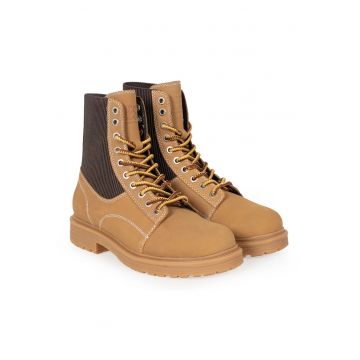 Ghete din piele si insertii textile D-Alabhama -