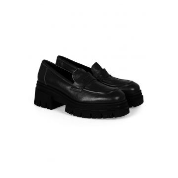 Pantofi loafer uni din piele -