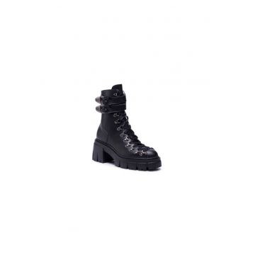 Ghete dama  207393127 - Piele ecologica - Negru