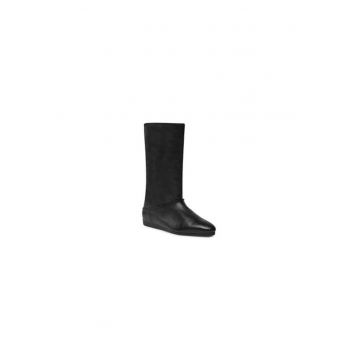 Ghete dama  303531584 - Piele naturala - Negru