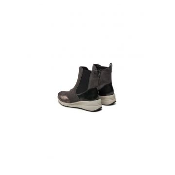 Ghete dama  304121104 - Piele ecologica - Gri
