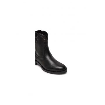 Ghete dama  304294921 - Piele naturala - 36 EU - Negru