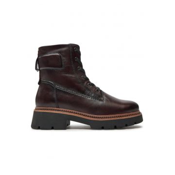 Ghete dama  304294969 - Piele naturala - Rosu