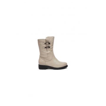 Ghete dama  304312137 - Piele naturala - Bej