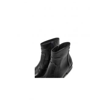 Ghete dama  304317293 - Piele ecologica - 37.5 EU - Negru