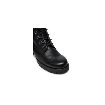 Ghete dama  304338397 - Piele naturala - 40 EU - Negru