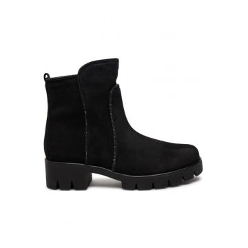 Ghete dama  304338403 - Piele naturala - 37 EU - Negru