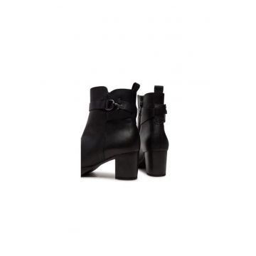 Ghete dama  304338502 - Piele naturala - 37 EU - Negru