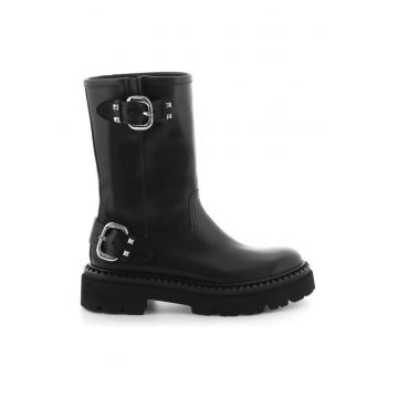Ghete dama  304375125 - Piele naturala - Negru