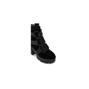 Ghete dama  304405822 - Piele naturala - 41 EU - Negru