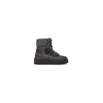 Ghete dama  304424977 - Piele naturala - Albastru