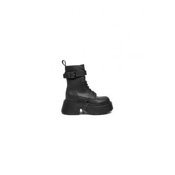 Ghete dama  304437403 - Piele ecologica - Negru