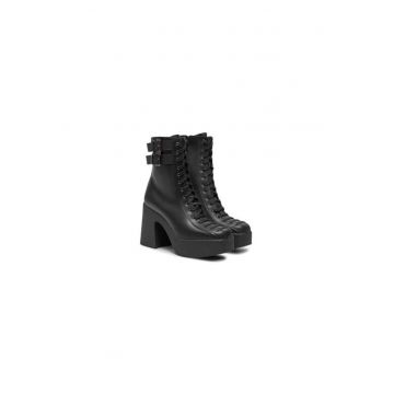 Ghete dama  304437465 - Piele ecologica - Negru